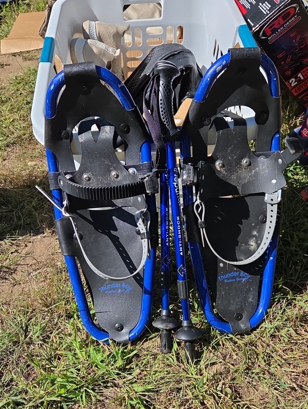Kids' Blue Snowshoes with Poles